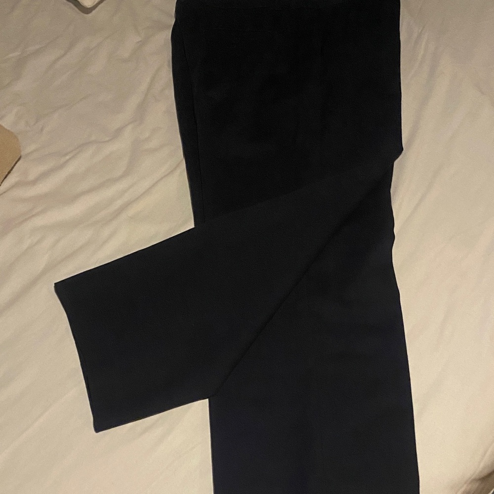 Classic Navy Blue Wide-Leg crop Pants